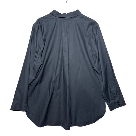 Chico’s No Iron Stretch Luxe Foliage Tunic Top Long Sleeve Button Up Sz 4 = 20 - Picture 7 of 10